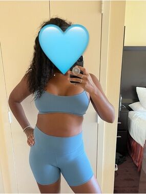 lululemon Utility Blue matching workout set